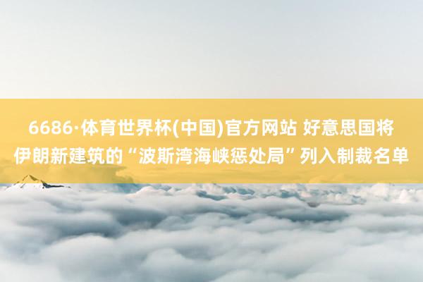 6686·体育世界杯(中国)官方网站 好意思国将伊朗新建筑的“波斯湾海峡惩处局”列入制裁名单