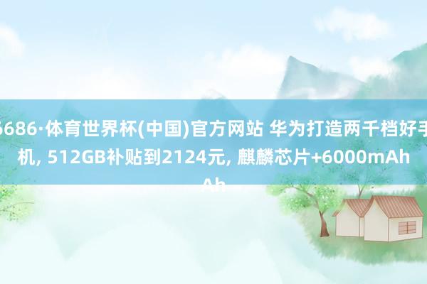 6686·体育世界杯(中国)官方网站 华为打造两千档好手机, 512GB补贴到2124元, 麒麟芯片+6000mAh