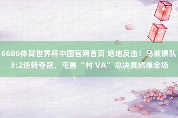 6686体育世界杯中国官网首页 绝地反击！乌坡镇队3:2逆转夺冠，屯昌 “村 VA” 总决赛燃爆全场