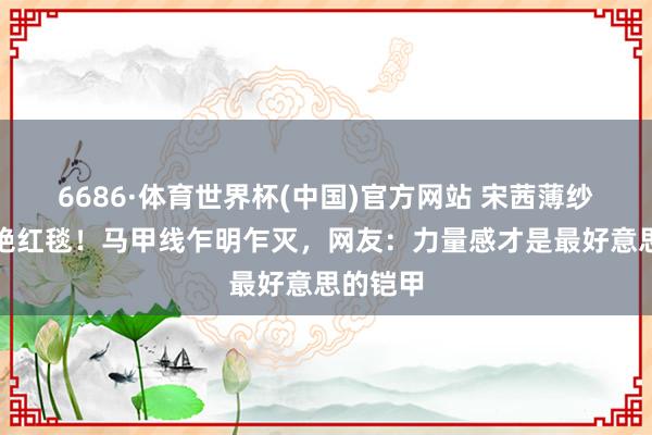 6686·体育世界杯(中国)官方网站 宋茜薄纱校服惊艳红毯！马甲线乍明乍灭，网友：力量感才是最好意思的铠甲