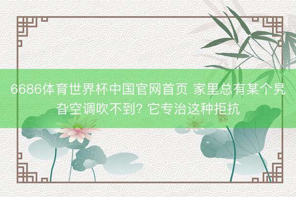 6686体育世界杯中国官网首页 家里总有某个旯旮空调吹不到? 它专治这种拒抗